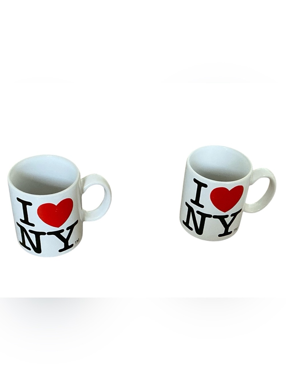I Love NY White Ceramic Mug Set